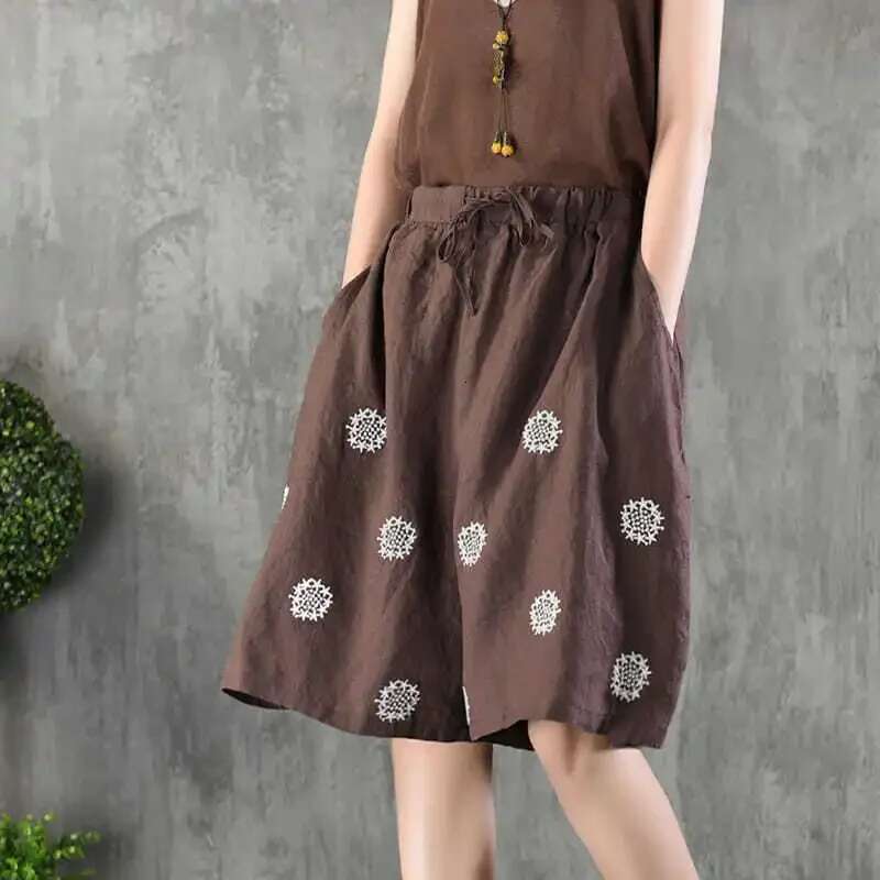 Womens Shorts Elastic Waist Wide Pocket Female Short Pants XXL Low Price for Summer Korean Style Design Trend 2025 Casual Kpop