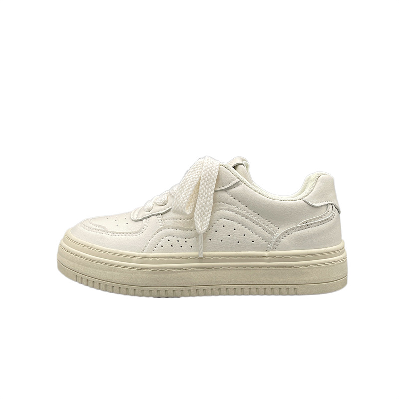 2025 New Popular Spring Women's Casual Shoes Retro Sports Shoes Thick Soled Height Increasing Board Shoes