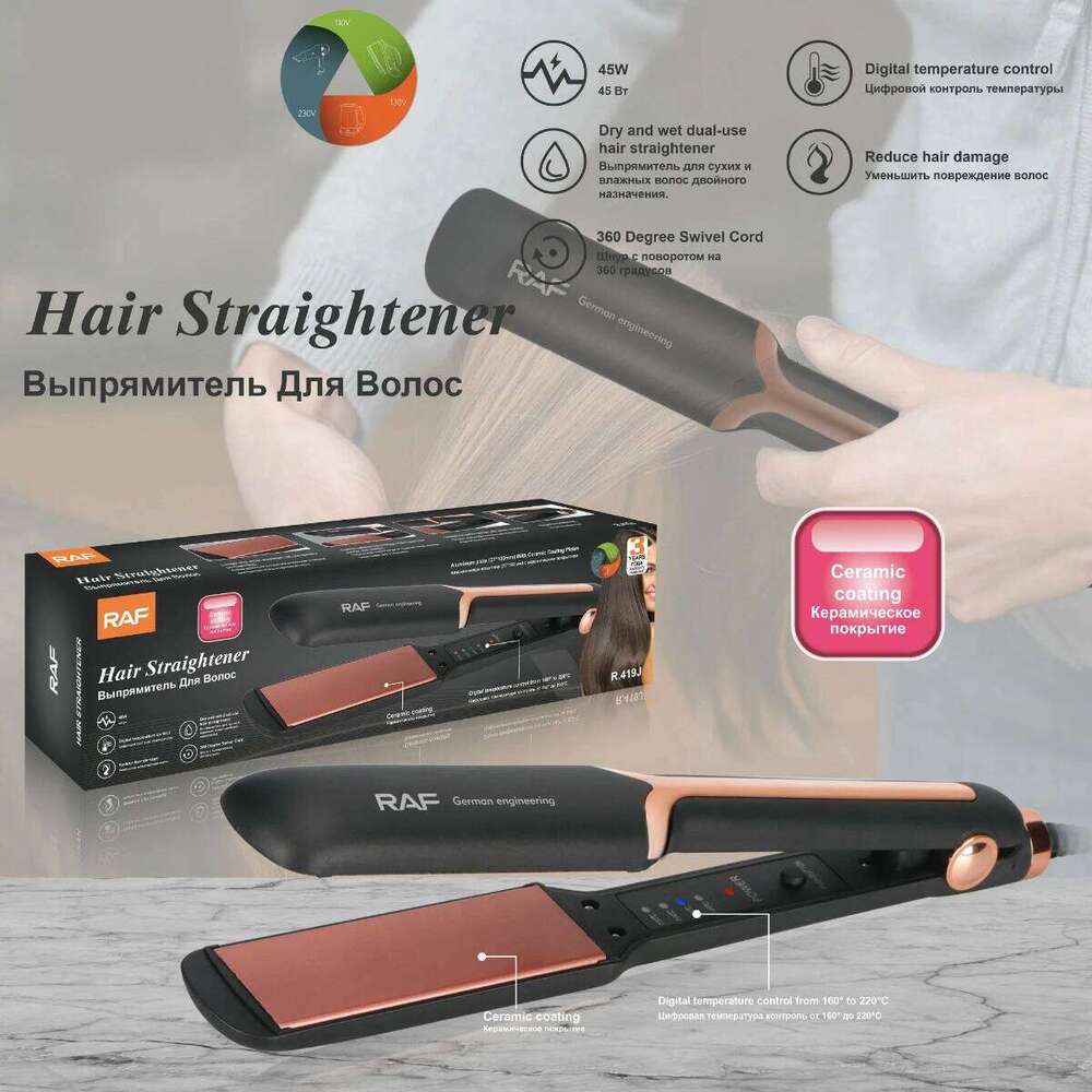 Electric Professional Straightener Flat Beauty Health Corrugation Curling Iron Hair Crimper Curlers Heating Plate