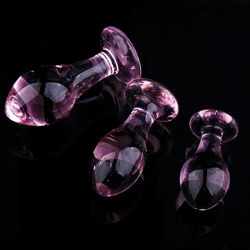 Crystal Glass Anal Plug Pink Anal Stimulator Crystal Buttplug Prostate Massage Masturbation Adult Sex Toys for Women Men Gay 250617