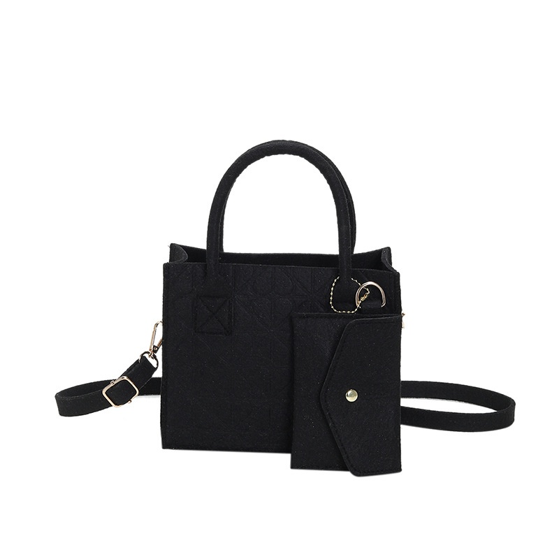 Designer Bag Luxury Bag Free Shipping Women S Designer New Korean Version Simple Indentation Felt Lightweight Two Piece Set Shoulder Bag Small Square 