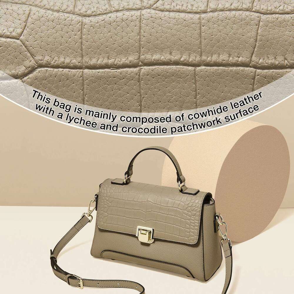 FOXER Genuine Leather Shoulder Crossbody Bag Lady Classic Handbag Gift For Wife, Lover, Grilfriend