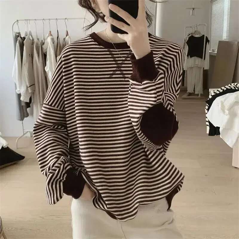 Loose Pullover Round Neck Baggy Woman Tops Long Sleeve High Quality Sweatshirt for Women Sweat-shirt Matching Emo New In Novelty
