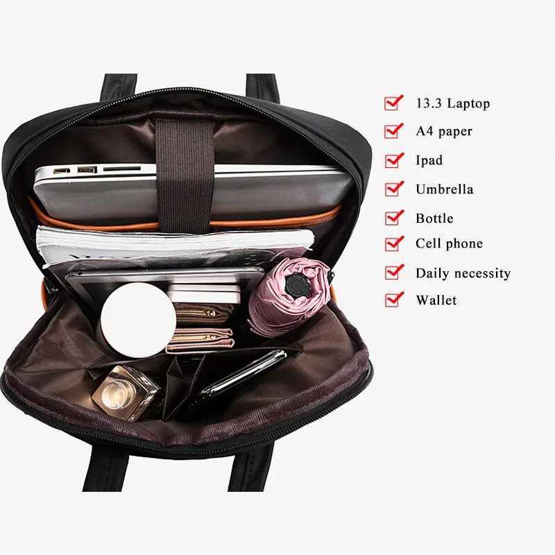 Rilibegan Women Multifunctional Travel Bag Oxford Large Capacity College Student Women Backpack Fashion Bag Travel Backpack Z250617