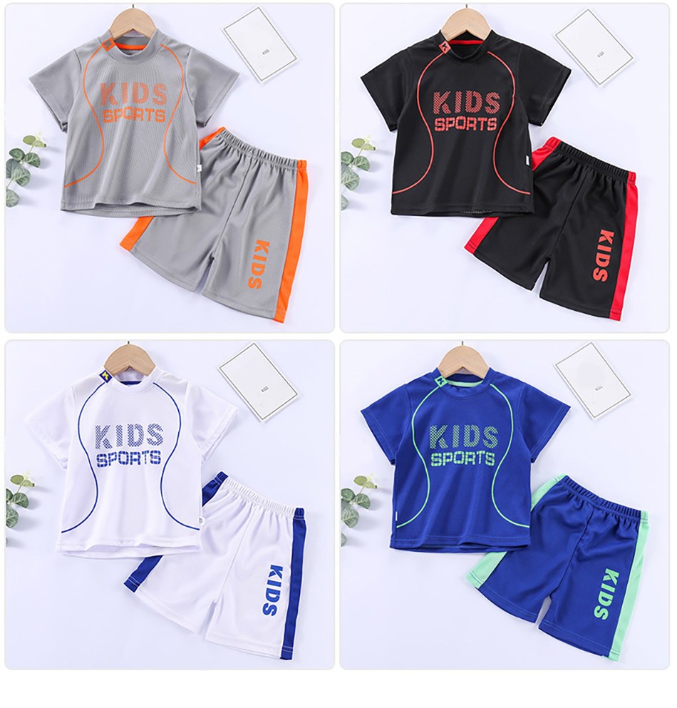 Children Clothing Sets Summer Short Sleeve Football Basketball Suit Clothing Set Boy Girl Jersey Quick Drying Breathable Kids Sports Wear
