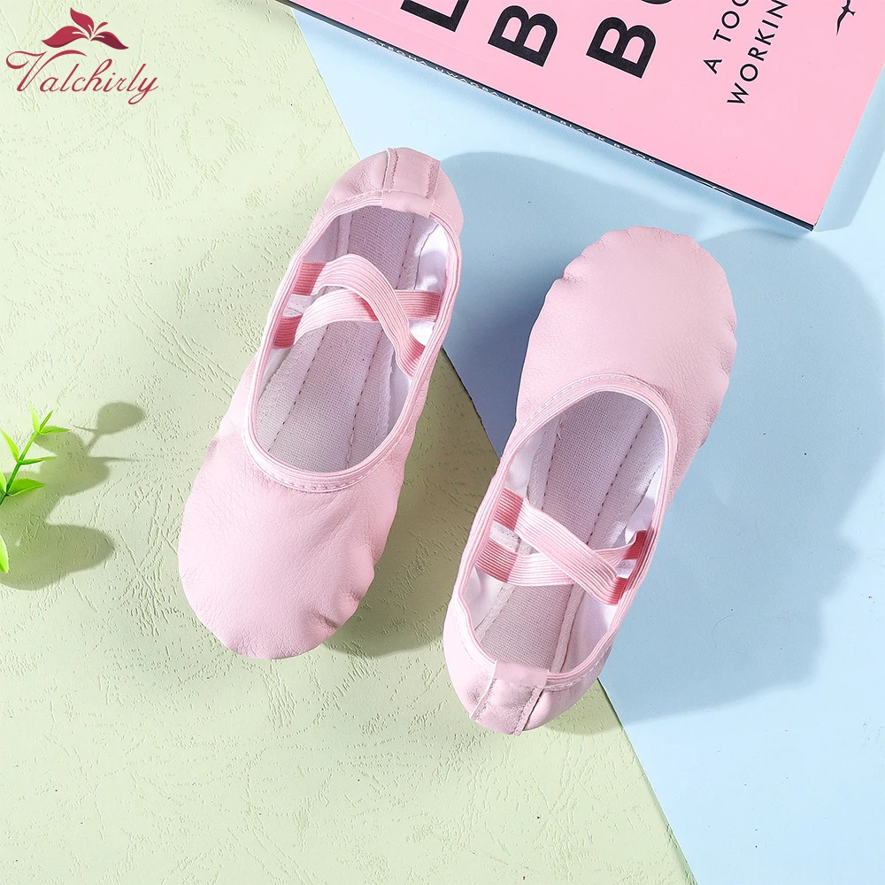 PU Leather Pointe Shoes Full Sole Dance Slippers Children Ballerina Practice Ballet Dancing Training Use 3 Colors 250613