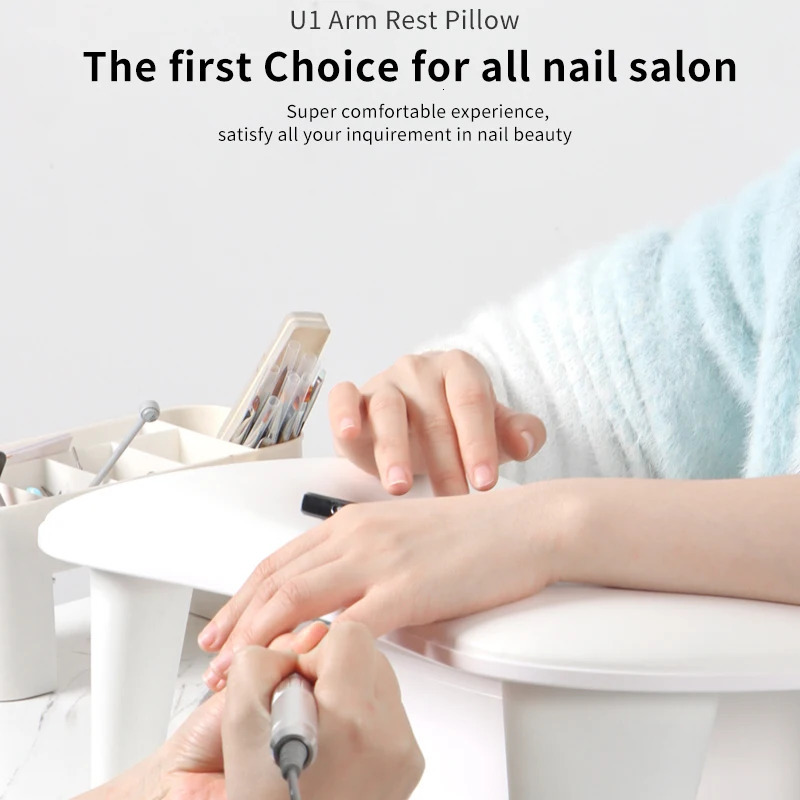 U-shaped Nail Art Hand Pillow PU Leather Detachable Stand Tilt Comfortable Nail Art Pad Two Hands Nail Art Tools 250612