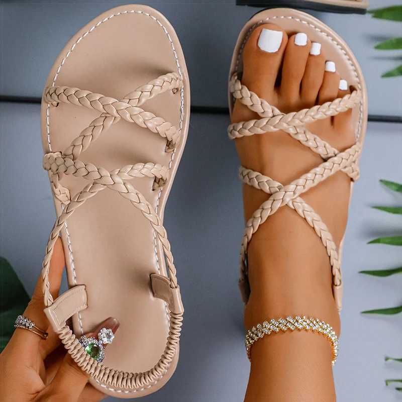 Womens Sandals Sexy Summer Shoes For Woman Summer Sandals 2025 New Flat Sandals Chaussures Femme Beach Shoes Female Footwear Z250617