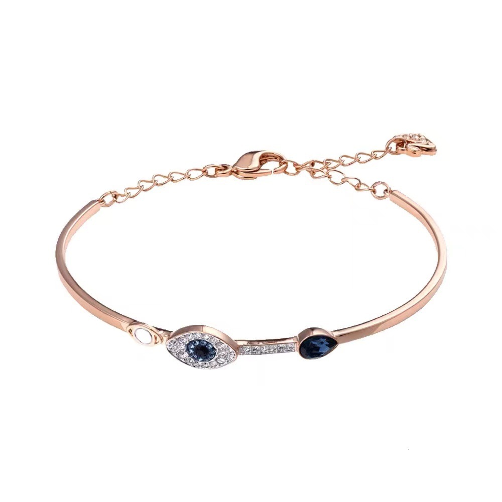 Fashionable Elegant Simple Devil's Dia-Studded Bracelet for Women High-End Exquisite Eye Titanium Steel Jewelry
