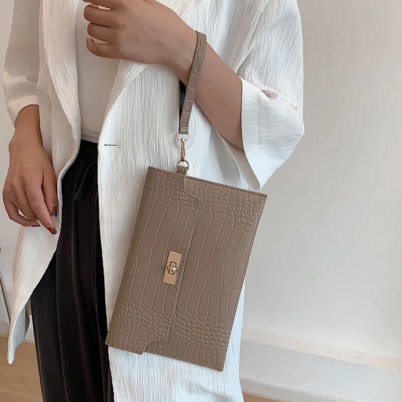 Fashion Women Stone Pattern Handbag And Purse PU Leather Wedding Party Evening Bag Lady Wristlet Clutch Bag Female Envelope Bag 250617