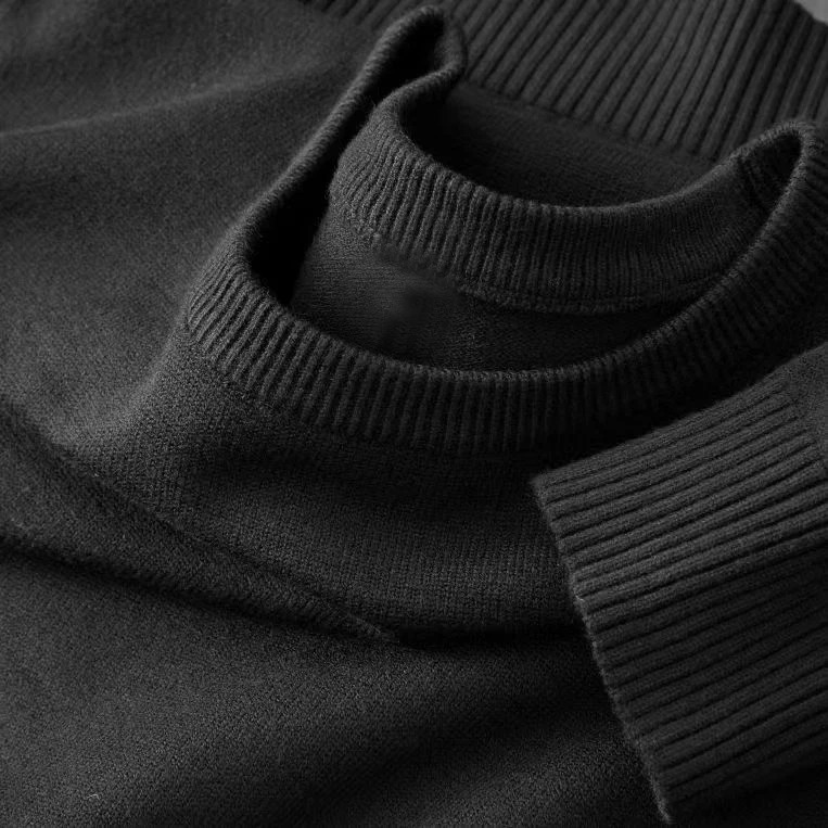 Mens Long Sleeve Knit Pullover Sweater Classic Crewneck Sweater Soft Casual Sweaters Lightweight Solid Color Sweater Men 250616