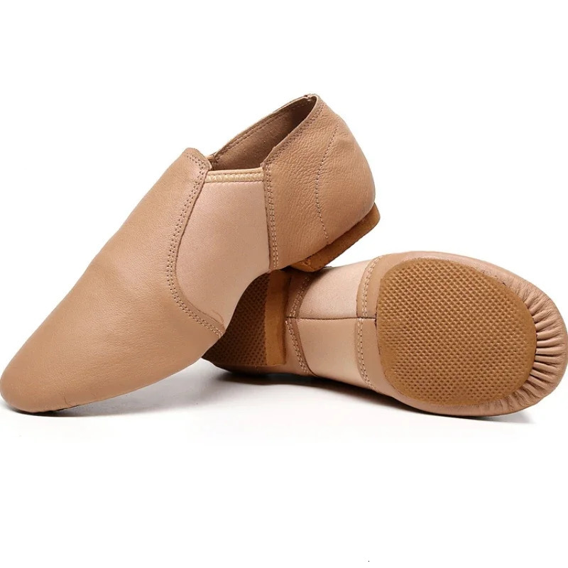 Genuine Leather Jazz Dance Shoes For Girls Brown Black Anti-Slip Jazz Shoes Adult Dance Sneakers High Quality Jazz Shoes 250613