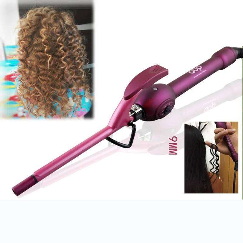 Professional Hair curler men best iron sticks ultrafine 9mm deepwave curling hair stick curlers fluffy finest