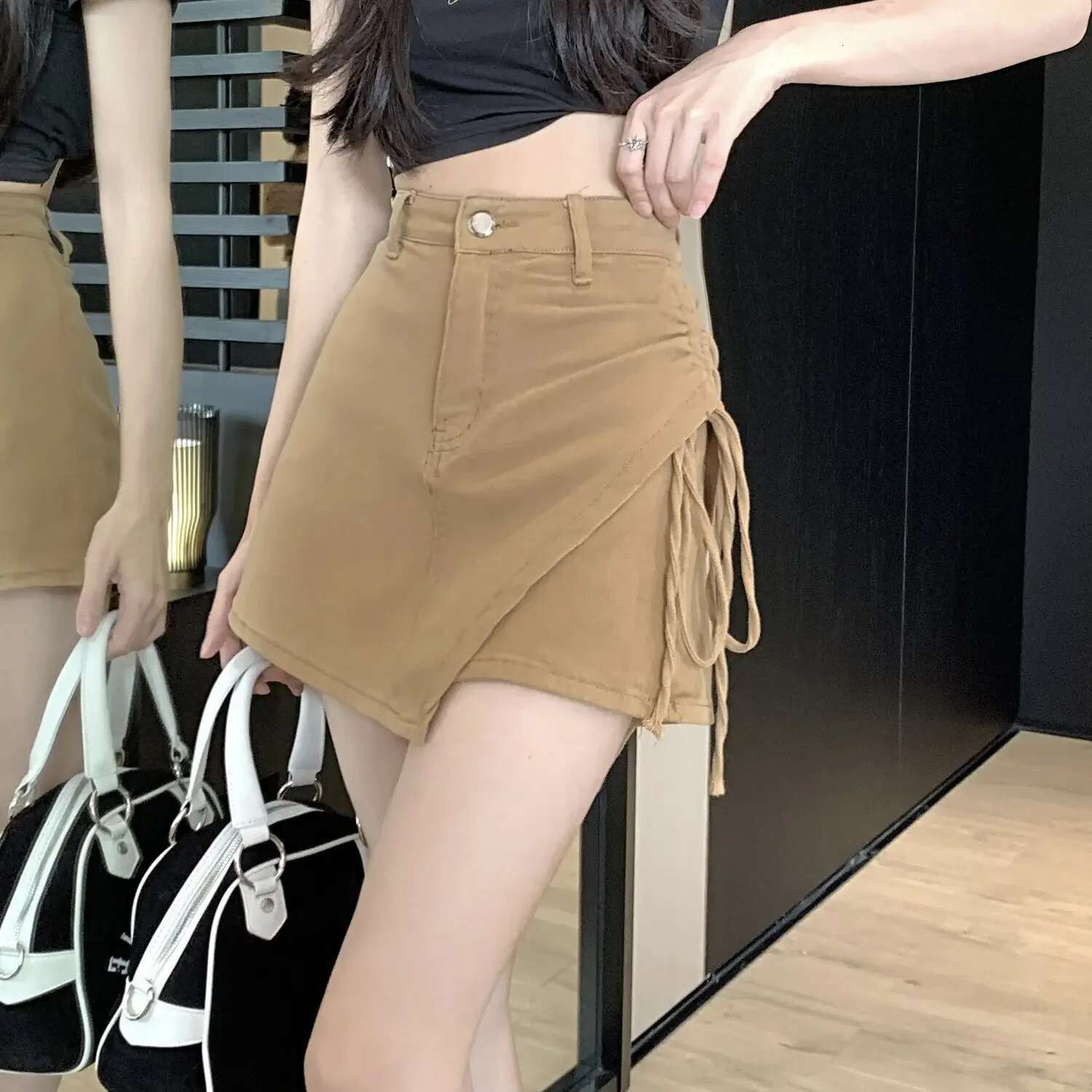 Korean Style Fashion High Waist Jeans Skirts for Women Y2k Vintage Harajuku Clothing Trend 2025 New In Woman Pants Denim Skirt