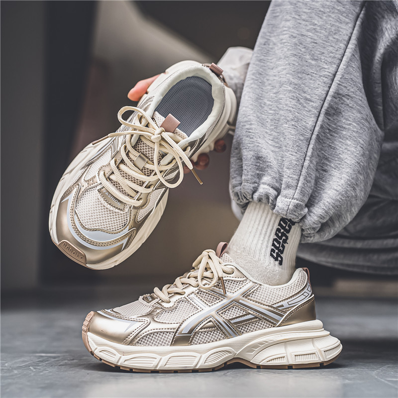 Free shipping designer Running Shoes for man sneakers sport trainers outdoor shoes breathable platform grey champagne shoes