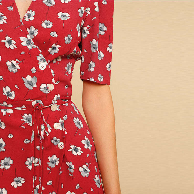 Undefined Devise Tender 114#ref Rayon Floral Print Tea 2025 Summer New French Style Womens Dress