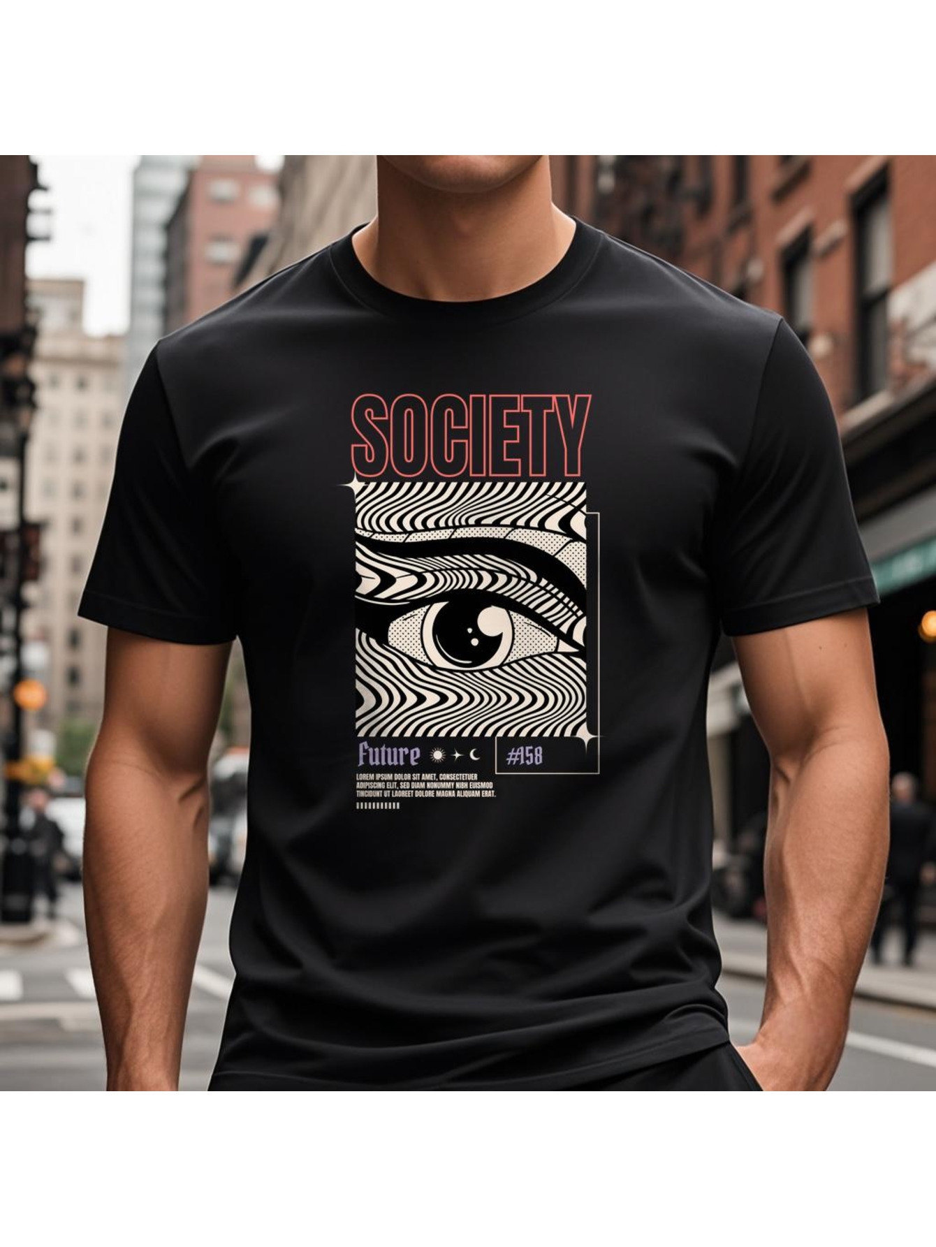 Dongdumaoyi Pattern Cotton Black Men T Shirts 180G Adult White Short Sleeve Text Round Collar S-3Xl fcdc