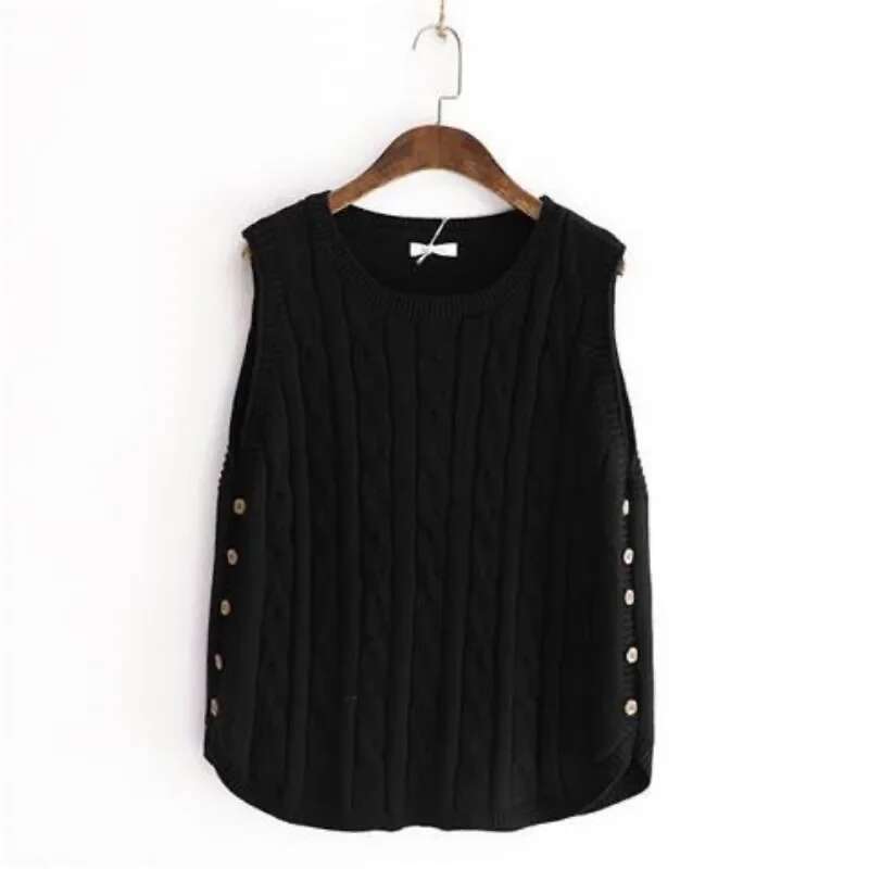Waistcoat Sleeveless Pullover Lady Sweaters Solid Knit Vests for Women Smooth Youthful Clothes Tops 2025 Clothing Promotion Y2k