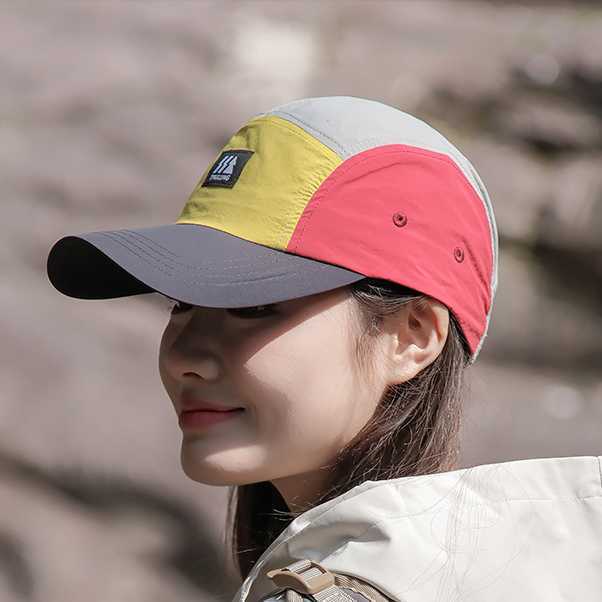 Outdoor Quick-Dry Breathable Summer Baseball Cap Fashion Color-Block Lightweight Sun Protection Hiking Sun Hat Sports Duckbill Cap 250615