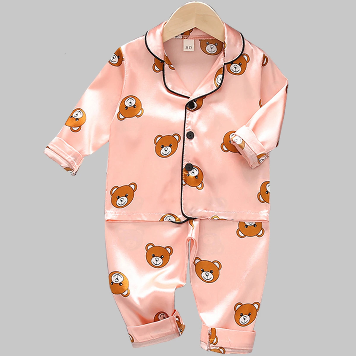 Four Season Baby Girls Clothes Sets Kids Girl Sleepwear Sets Children Pajamas Long Sleeved TopsPants 2Pcs/Set Baby Boy Pyjamas 250617