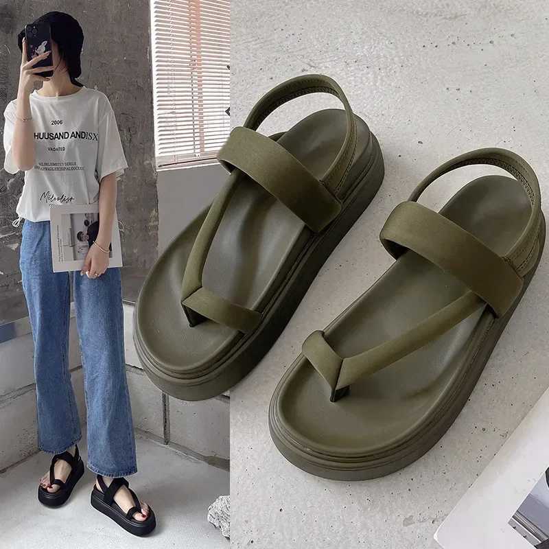 Women Platform Sandals Flat Flip Flops Summer Beach Sexy Casual shoes Ladies Shoes Fashion Woman Black Sandals Z250617