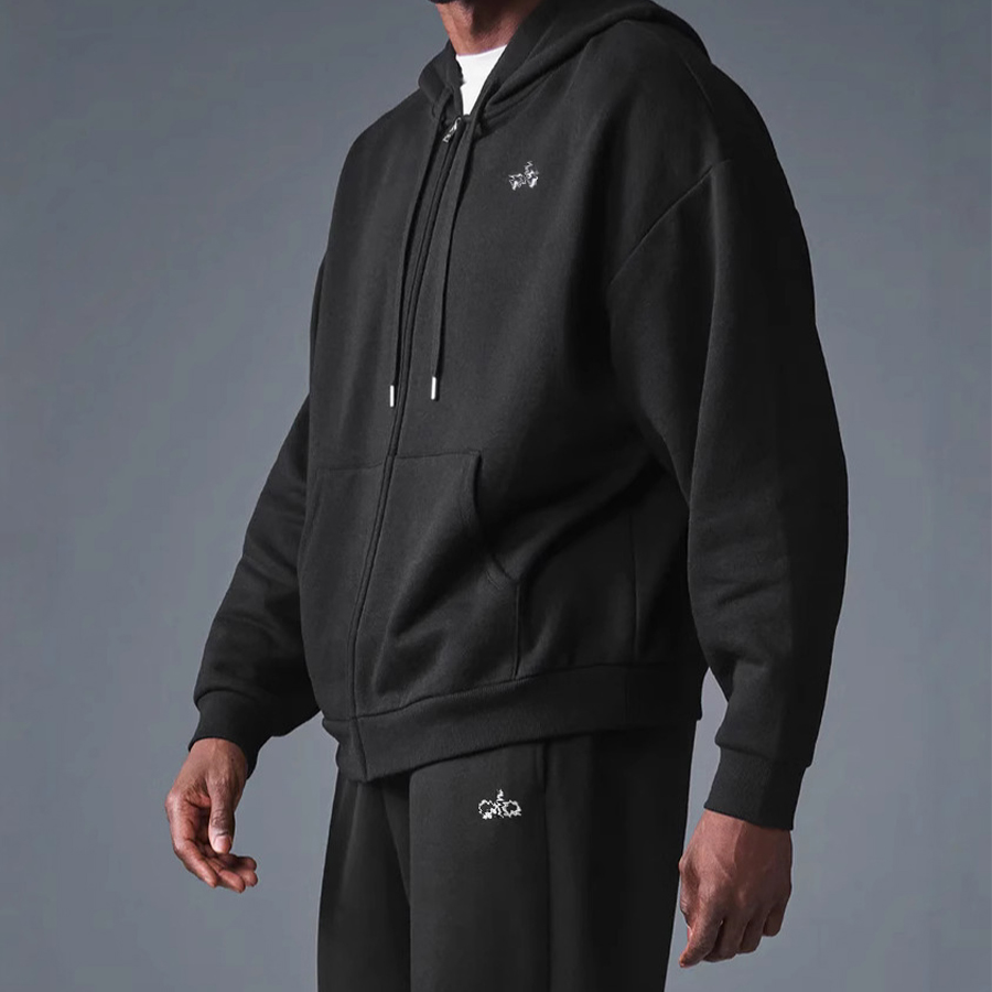 designer hoodie zip up luxury leisure tops y2k hip hop pullover with raised lettering alosets alolies unisex oversized sweatshirt winter fall coat hoodies