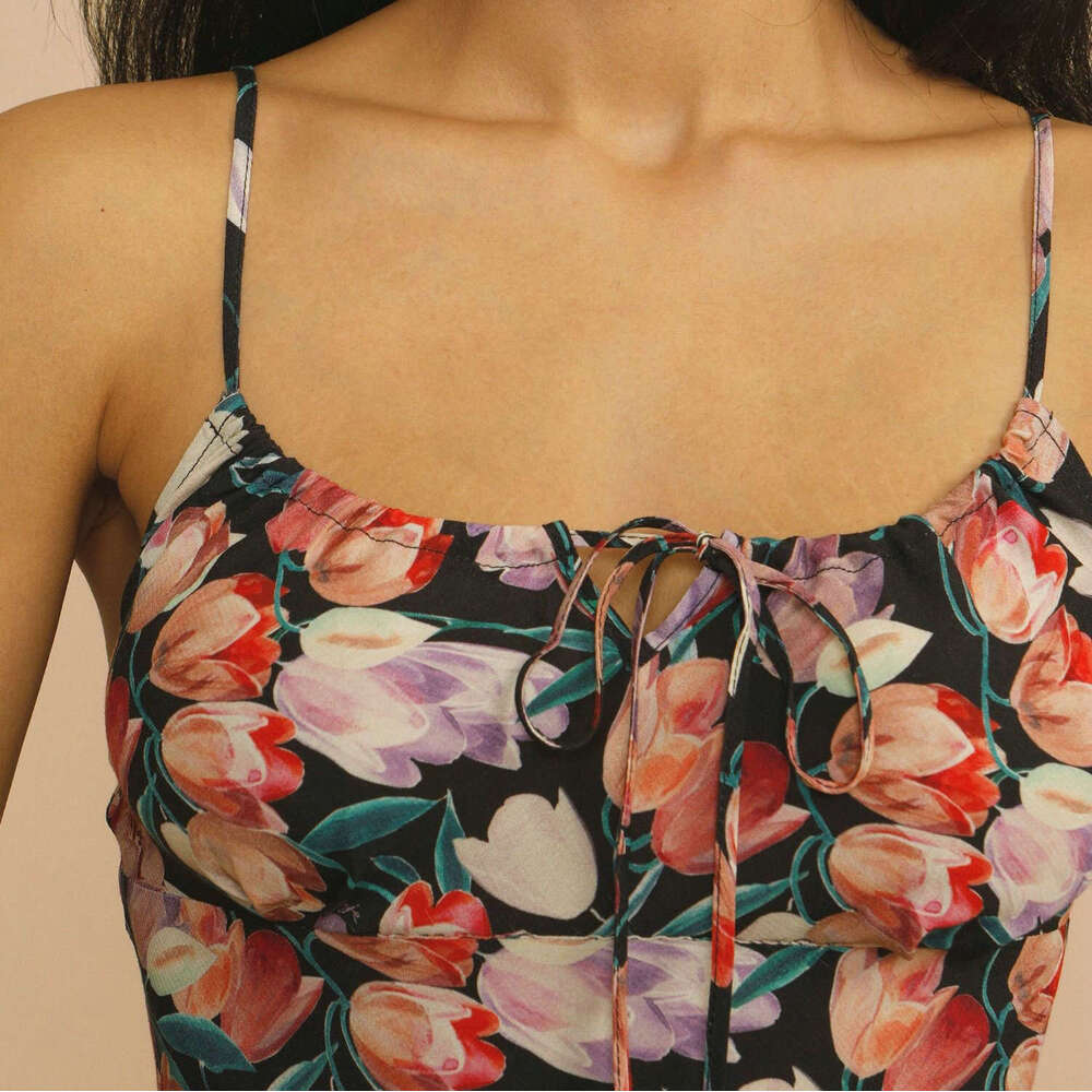 Bodysuit Women Dresses Dress Dresses for Woman Elegant No.054#rayon Polka Dot Halter Neck Strap Dress 2025 Summer New Womens Fashion