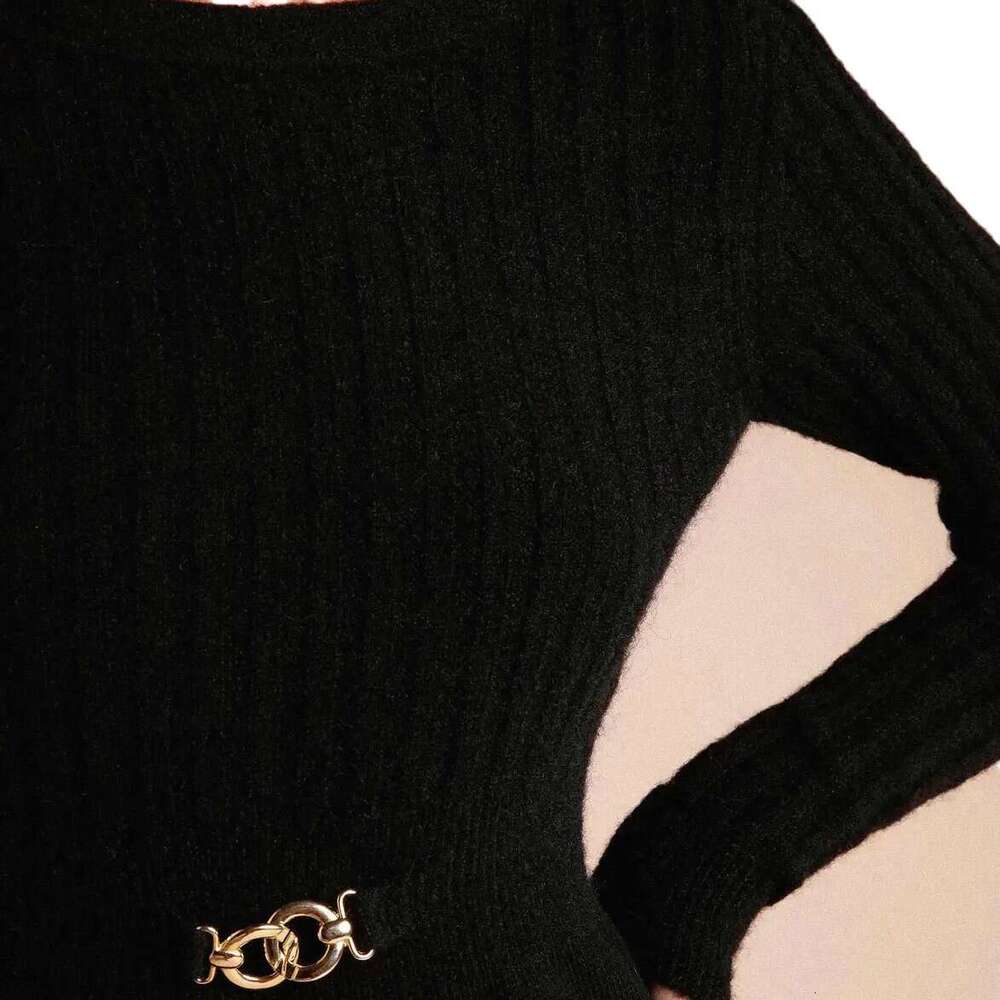 Devise Plus Size Dresses Buttock 518 Summer New 2025 Short Waist-cinching Round Neck Slim Knit Sweater Dress French Style Womens Fashion