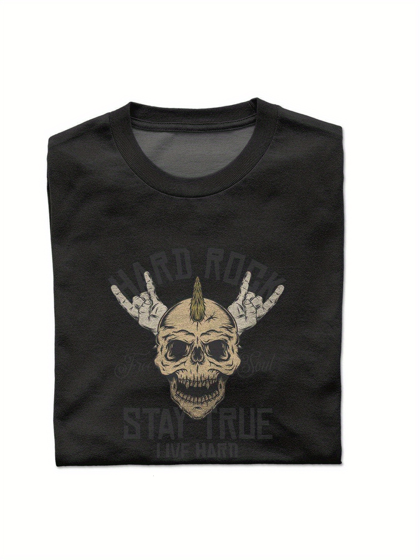 Dongdumaoyi 180G Round Collar Skull Adult Black Men Cotton S-3Xl Short Sleeve White T Shirts Text 3f0a