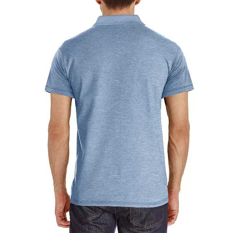 Mens Polo Shirts Summer American Vintage Waffle Knit Henry Collar T-Shirt Fashion Short-Sleeved Loose Casual Top POLO Shirt XJ250617