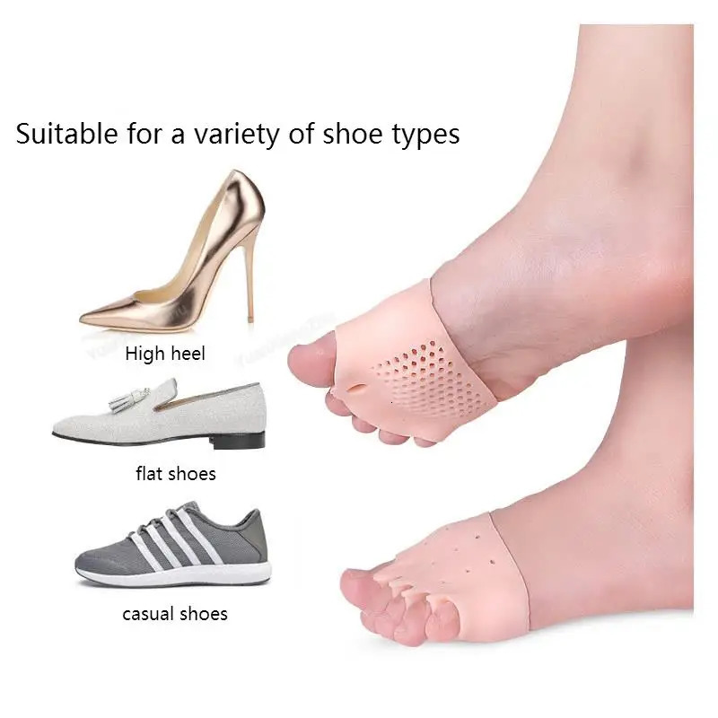 Forefoot Pads Shoe Pad Silicone Insoles Orthopedic Comfortable Shoe Insoles Women Toe separator Foot Care Products Pain Relief 250613