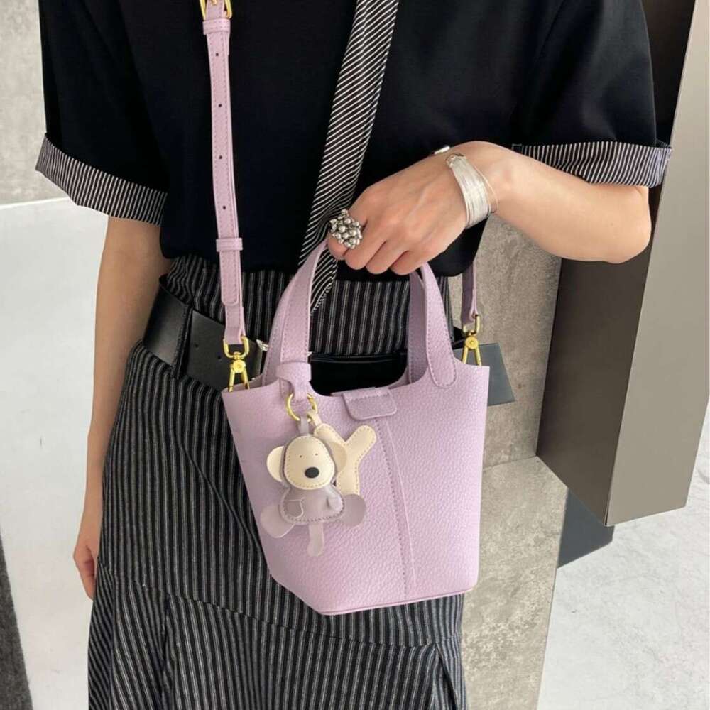 Women Bags Shoulder Crossbody bag Bucket bag Genuine Leather For 2025 New Handbag Light Luxury Niche High-End Sense