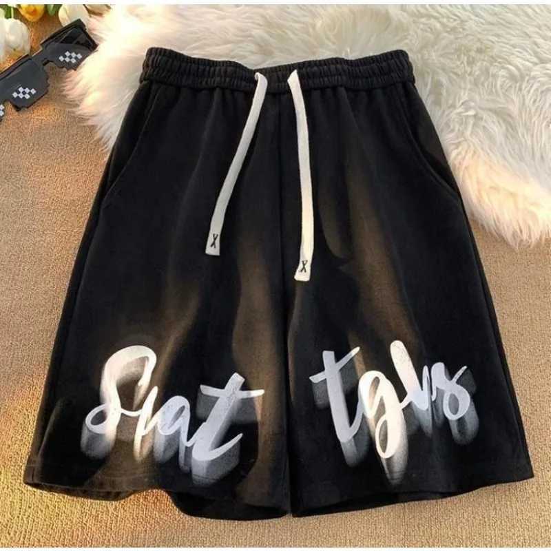 Mens Short Pants Printed Drawstring Loose Mens Shorts Sports XL Personalized Dry Fit Korean Style Casual Fashion No Y2k Z250617