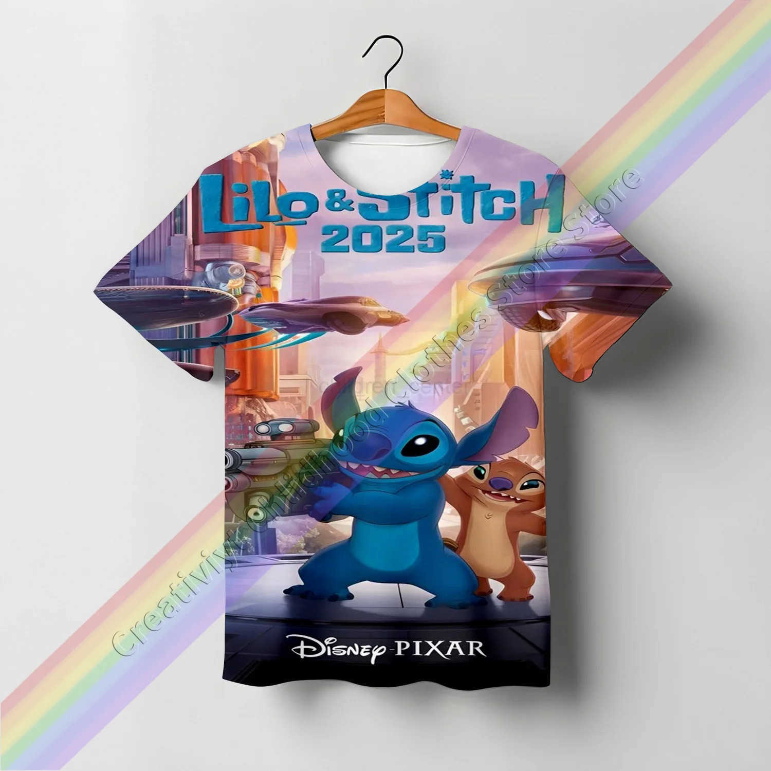 Disney 2025 Summer Fashion 3D Print Children Lilo Stitch 2025 Movie TShirt Casual Tees Teen Tops Kids Clothes Funny Sport Streetwear W250617