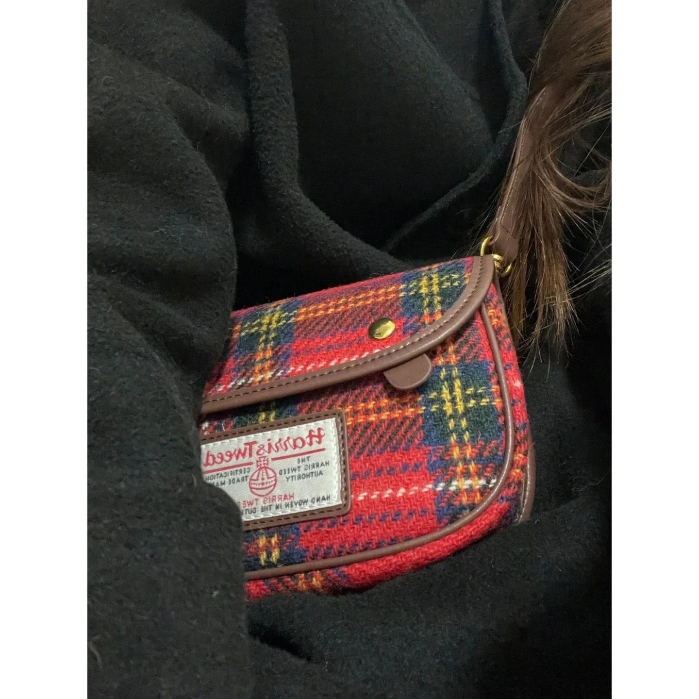 Bolsa Feminina High Quality Woolen Plaid British Style Crossbody Bag Vintage Shoulder Bags for Women 250614
