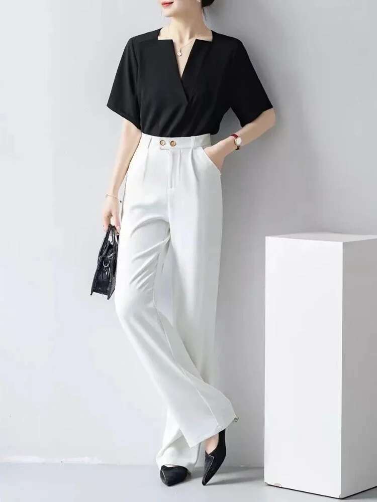 Shirts Blouses For Women Chiffon Summer With Short Sleeve Woman Top Elegant 2025 High Quality Pretty Chic Economic Novelty S