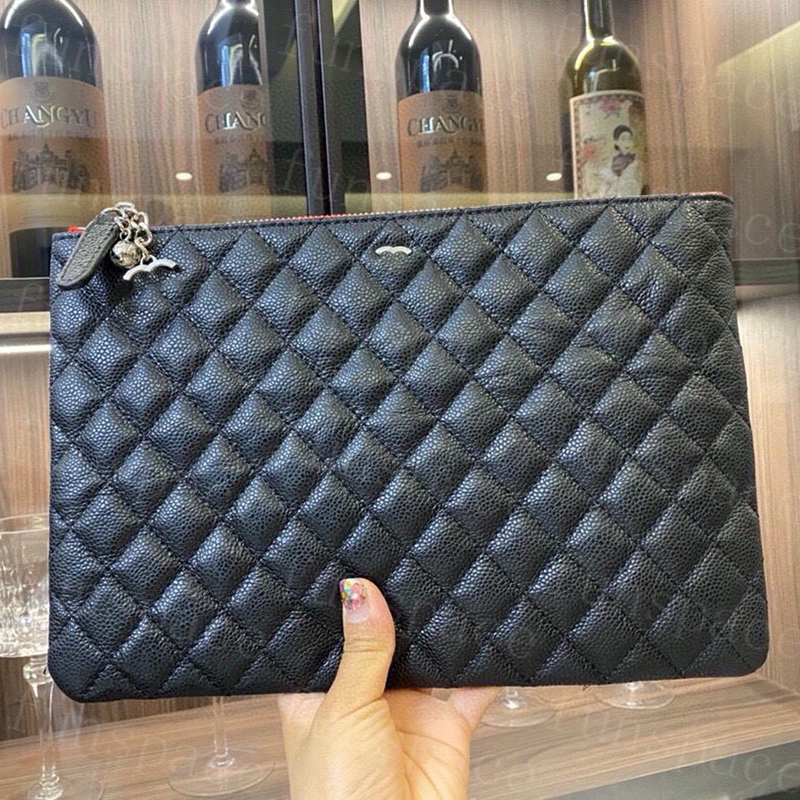 Italy Designer Cowhide Make Up Black Handbag Toiletry Pouch Luxury Purses -12 Travel Cosmetic Bag Plaid Storage Bags DPD2506174