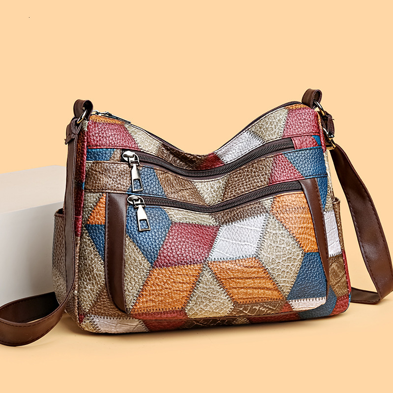 Free Shipping 2025 New Designer Bag Retro Women's Soft Leather Patch Large Capacity Single Shoulder Handbag Simple Casual High-quality Shopping B