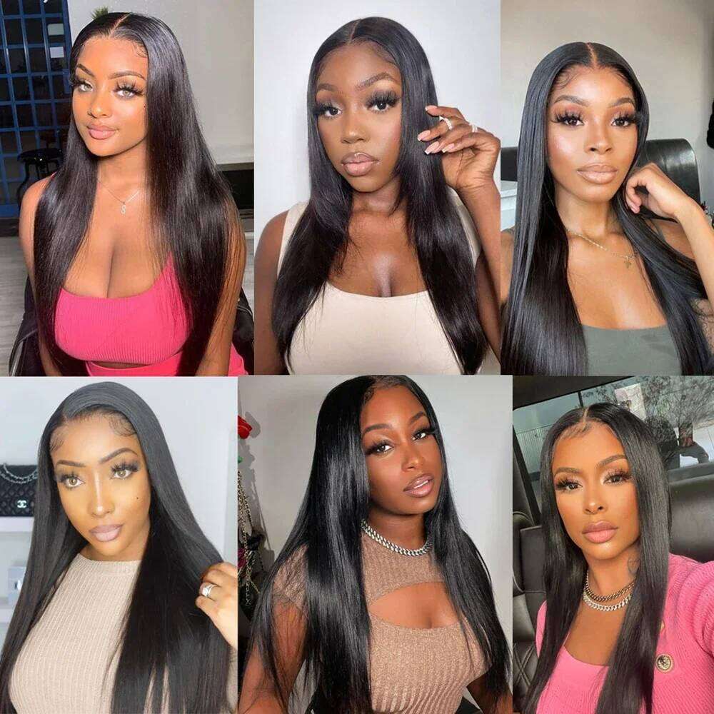 Straight Glueless Wigs Brazilian Human Hair 13x4 13x6 HD Frontal For Women 5x5 6x4 Lace Closure Cheap Wig 180% 38 30 In