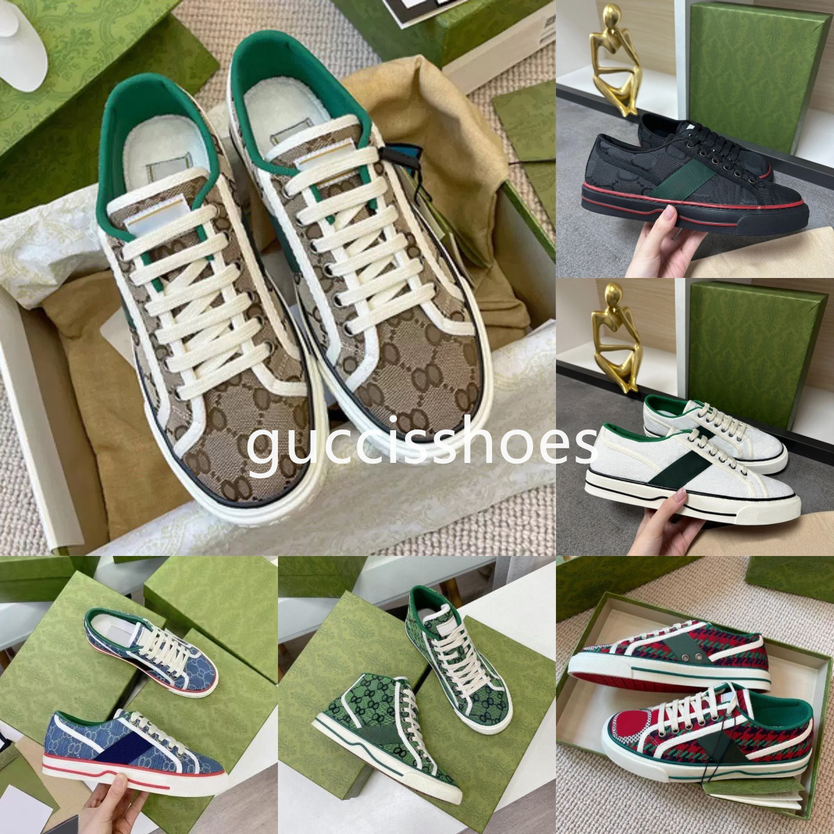 Designers Tennis 1977 Sneakers Luxury Canvas Shoes Beige Blue Washed Jacquard Denim Shoe Ace Rubber Sole Embroidered Vintage Casual Sneaker