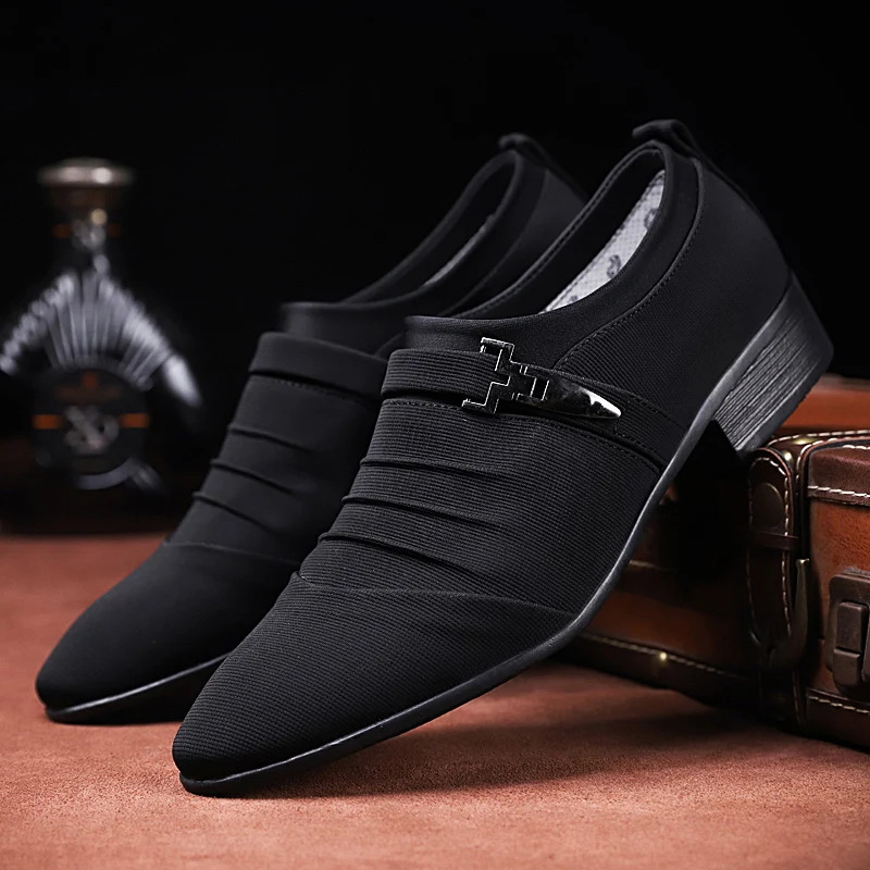 Mens Spring and Autumn Business Casual Dress Leather Shoes 250612