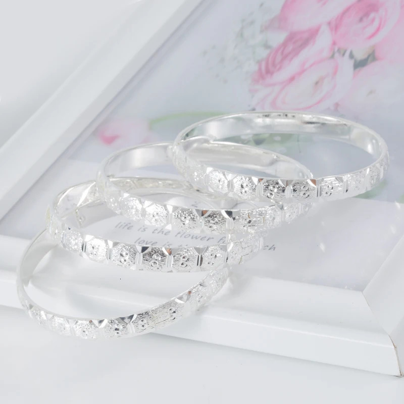 Dubai Silver Bangles High Quality Women Bride Jewelry Gold Color Ethiopian Indian bangle African Middle East Bangles Bracelets 250616
