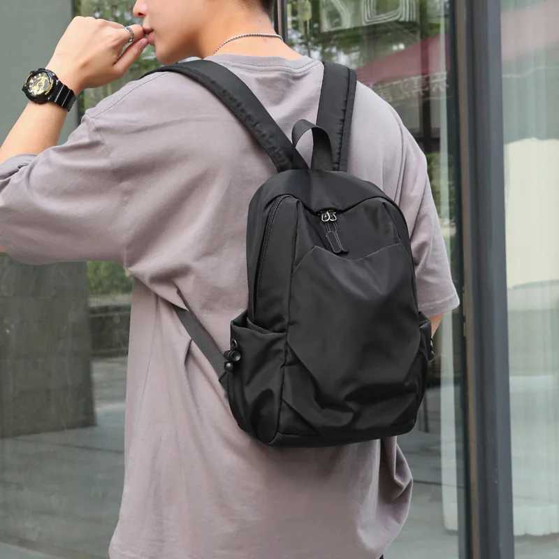 Mini Mens Backpack Fashion Small Black Shoulder School Bag for Men 2023 Canvas Designer Waterproof Sports Travel Male Backpacks Z250617
