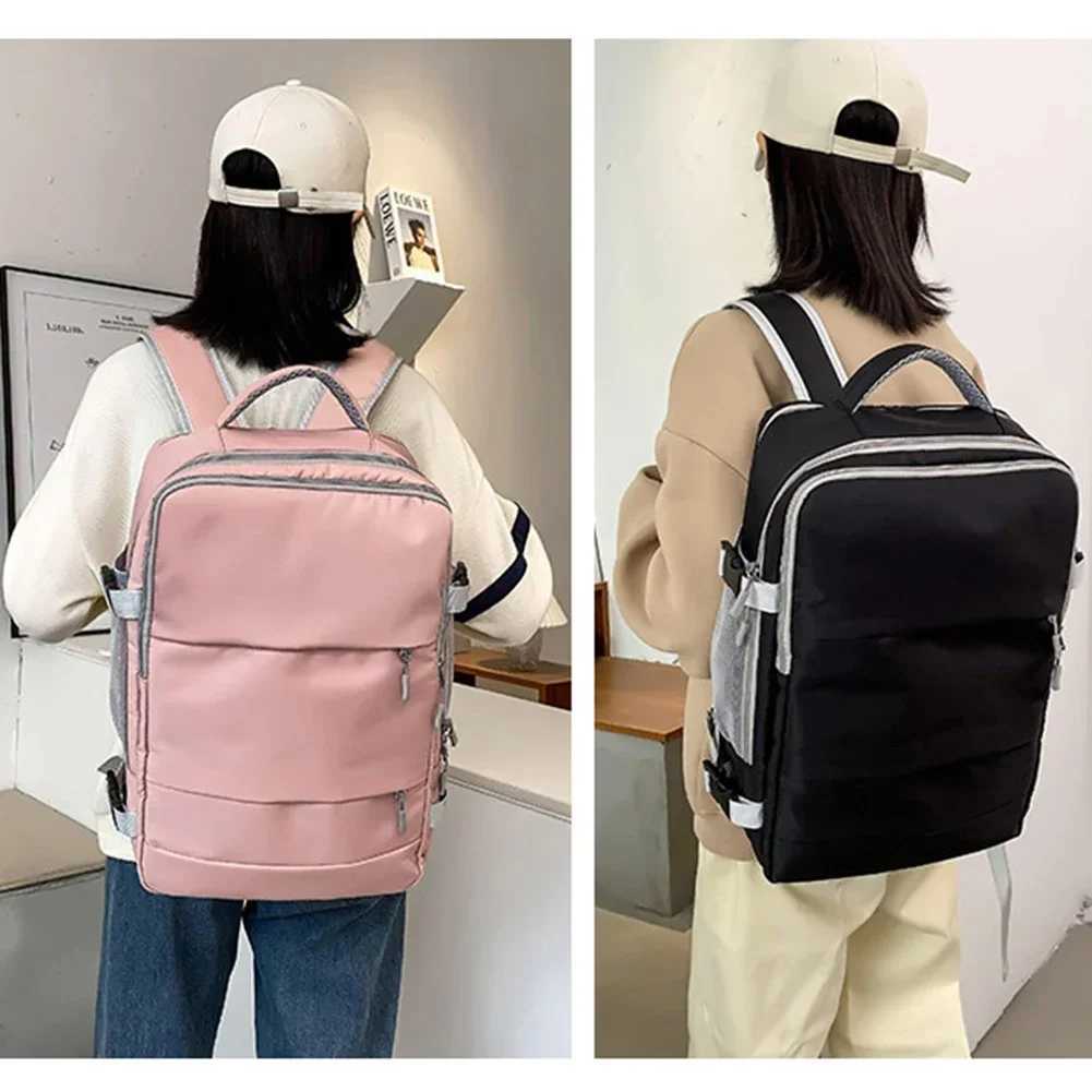 35L Large Capacity Dry Wet Separation Luggage Bag Women Travel Backpack Waterproof USB Charging Port Backpack Laptop School Bags Z250617