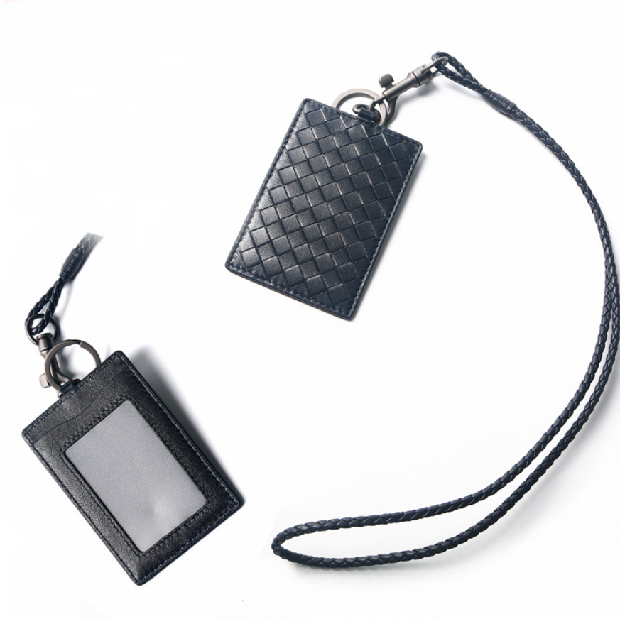 New designer Genuine leather Work pass tag professional Hospital Nurse Holder Lanyards Doctor Neck Strap Credit Card Case ID Badge Holders 10colors