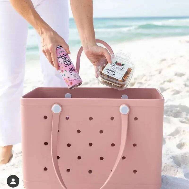 L/XL Sac Summer EVA Rubber Waterproof Storage Basket Extra Large Shoulder Handbag Women Shopping Beach Jelly Tote Bag