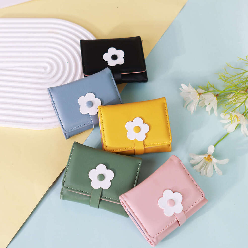 Trendy Wallet INS Women's Short Cute 70% off Flower Fresh Japanese Korean Student Coin Purse