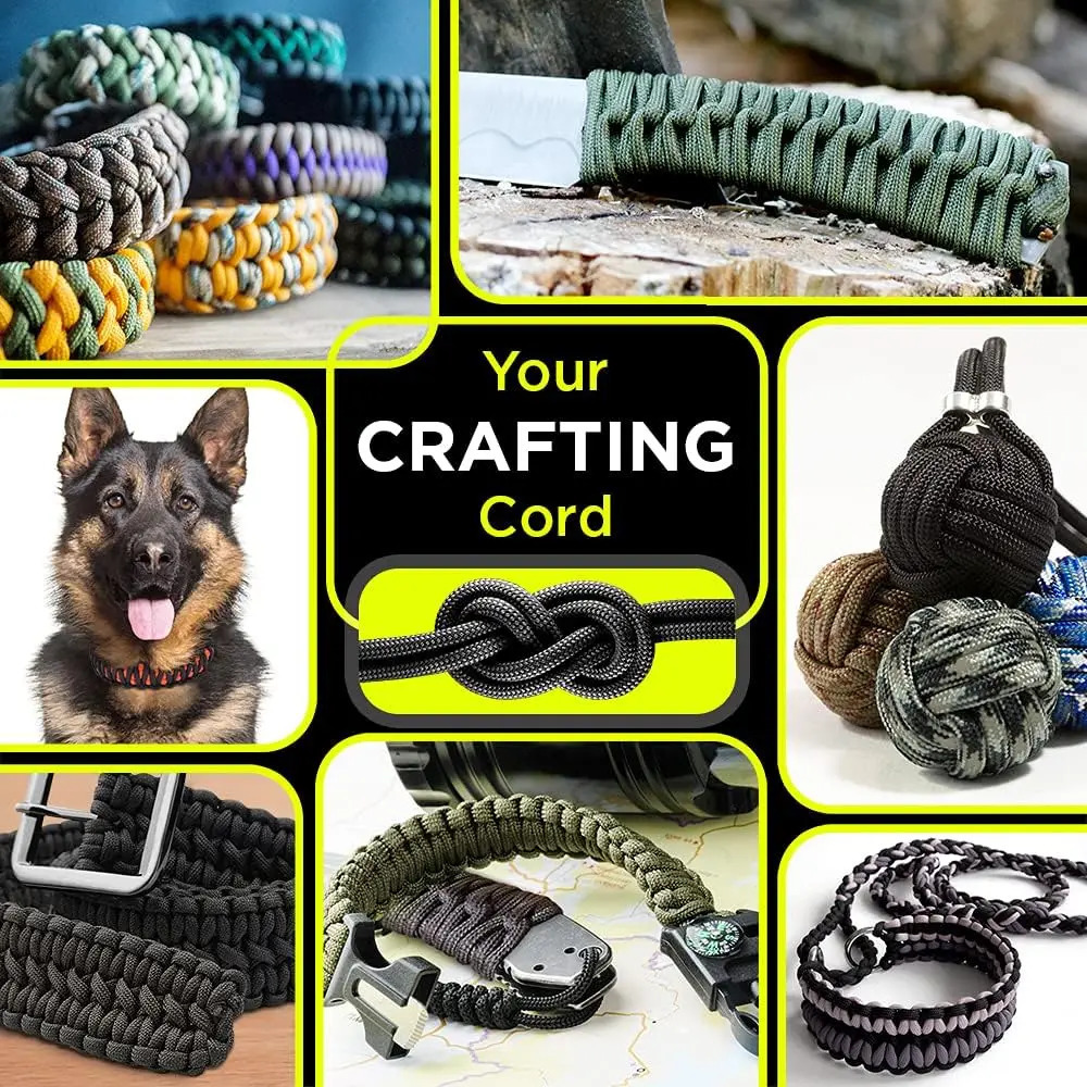 9Core 650lb Paracord 51531m Dia 4mm Military Tactical Survival Parachute Rope For DIY Making Lanyard Bracelet Dog Collar Tent 250611