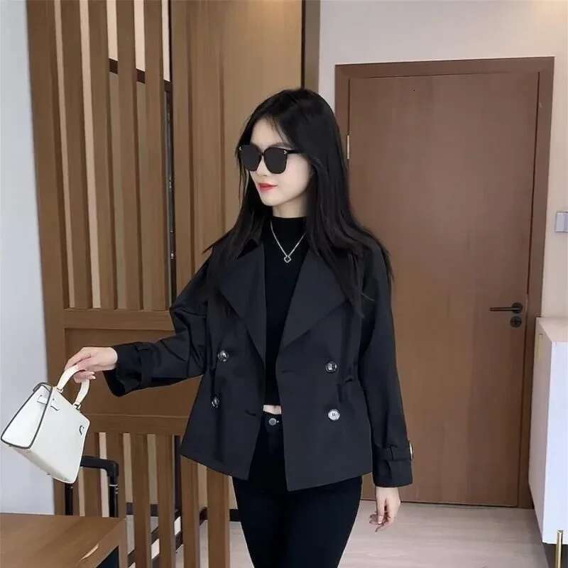 Womens Windbreaker Jackets Solid Color Slim Fit Female Coat Youthful 2025 Trend Lined Korean Reviews Clothes Great Cheap Pretty