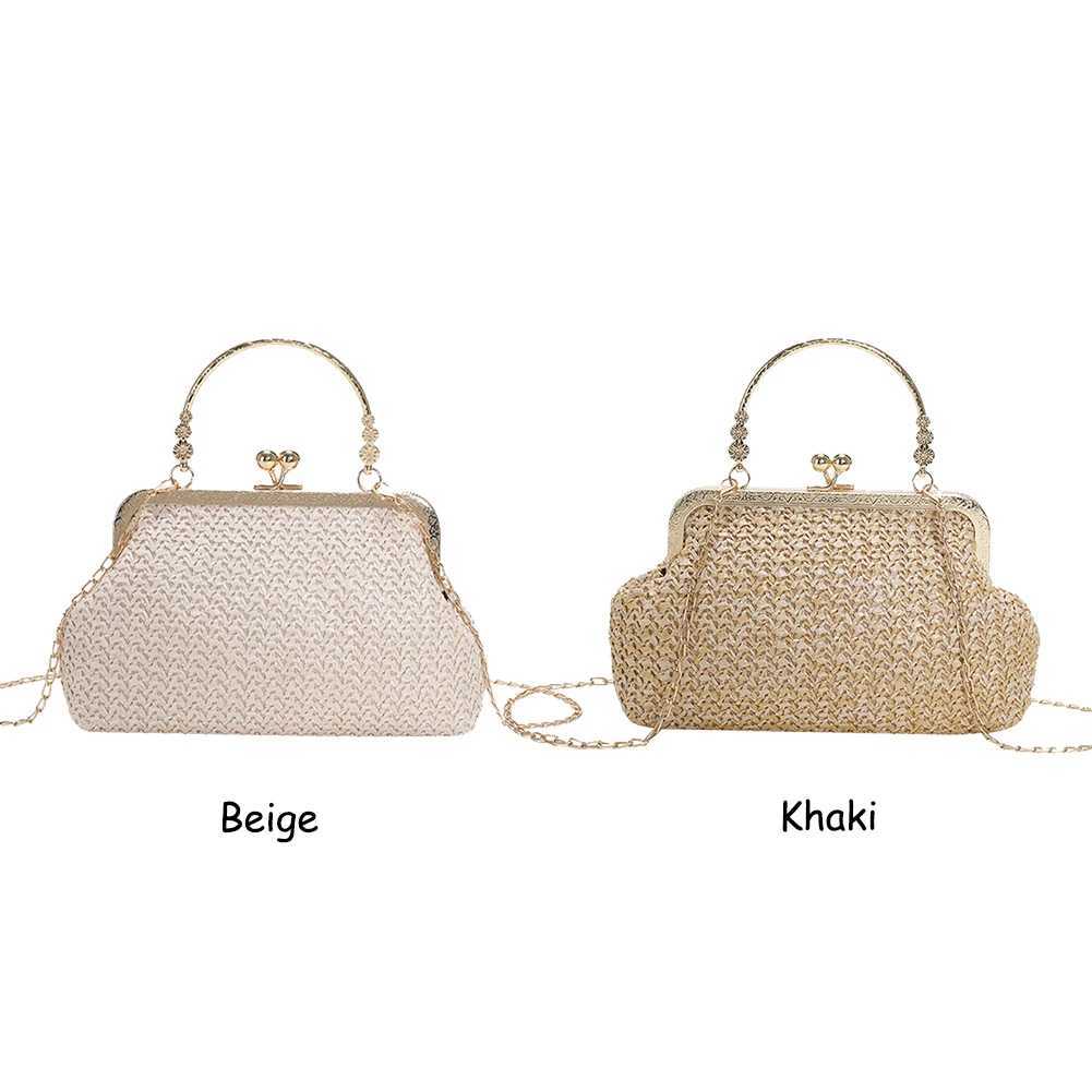 Chain Women Evening Bag Clip Hand-Woven Handbags Fashion Casual Elegant Exquisite Handmade Temperament for Travel Street Photo Z250617